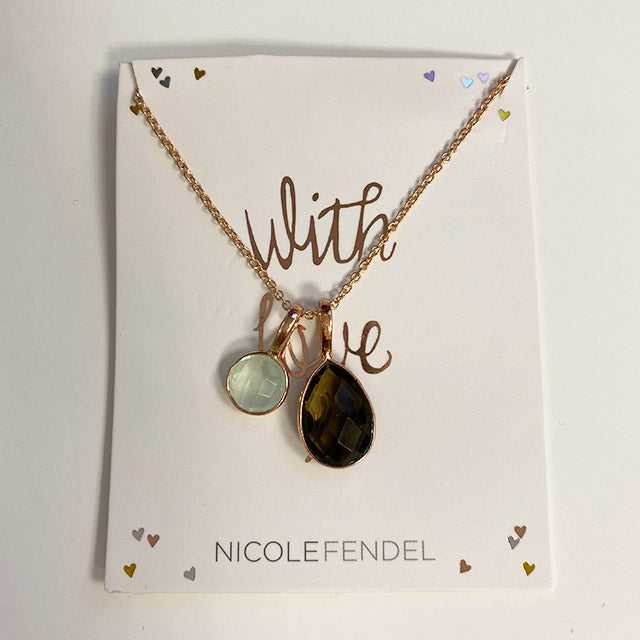 Nicole Fendel - Selene Double Pendant Mint Chalcedony