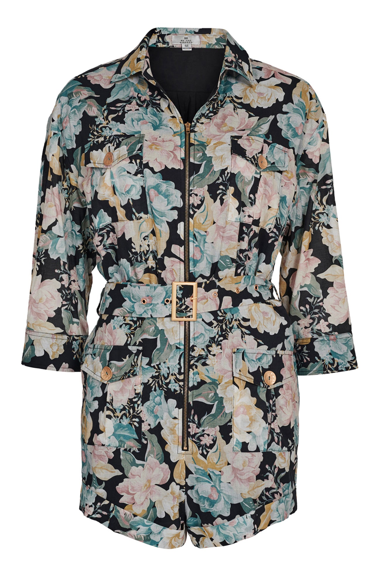 We Are Kindred - Talulah Playsuit in Noir Blossom