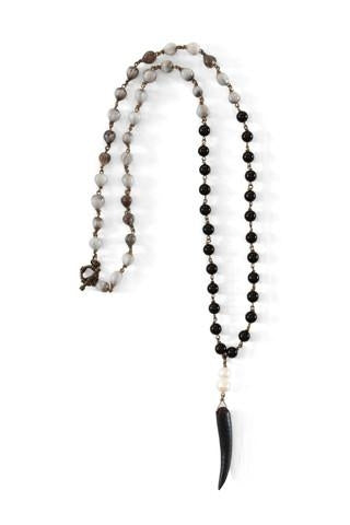 Mulberry Mongoose - Blackhorn Necklace Agate