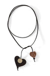 Mulberry Mongoose - Suede & Wooden Heart Necklace