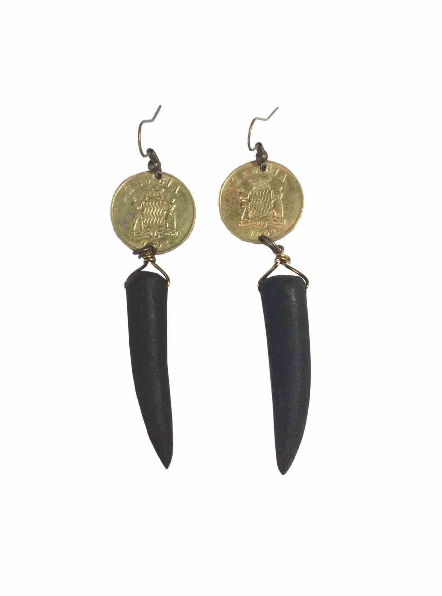 Mulberry Mongoose - Gypsy Snare Coin Earrings