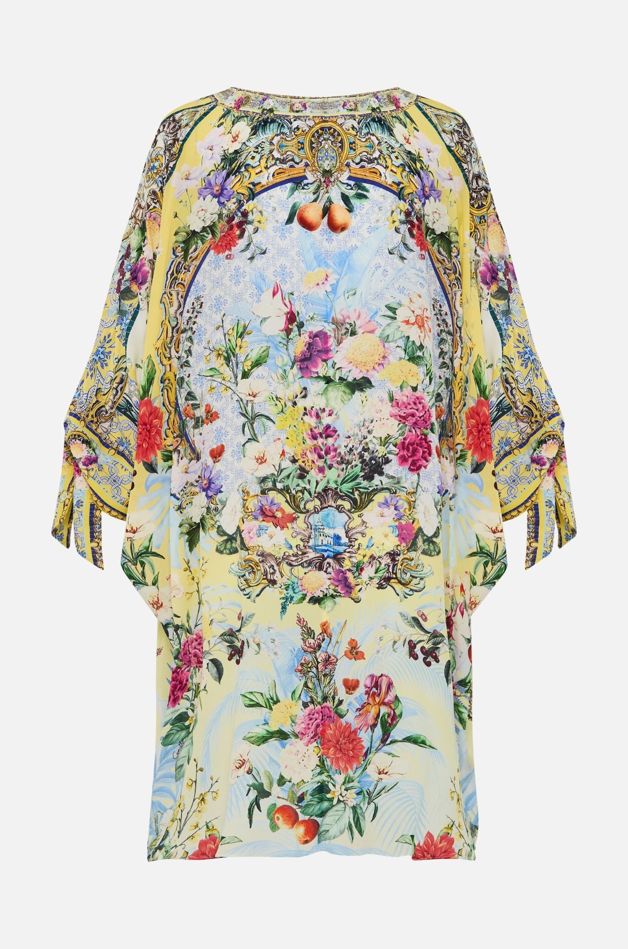 Camilla - Flor Fantastica Tie Sleeve Short V Neck Kaftan