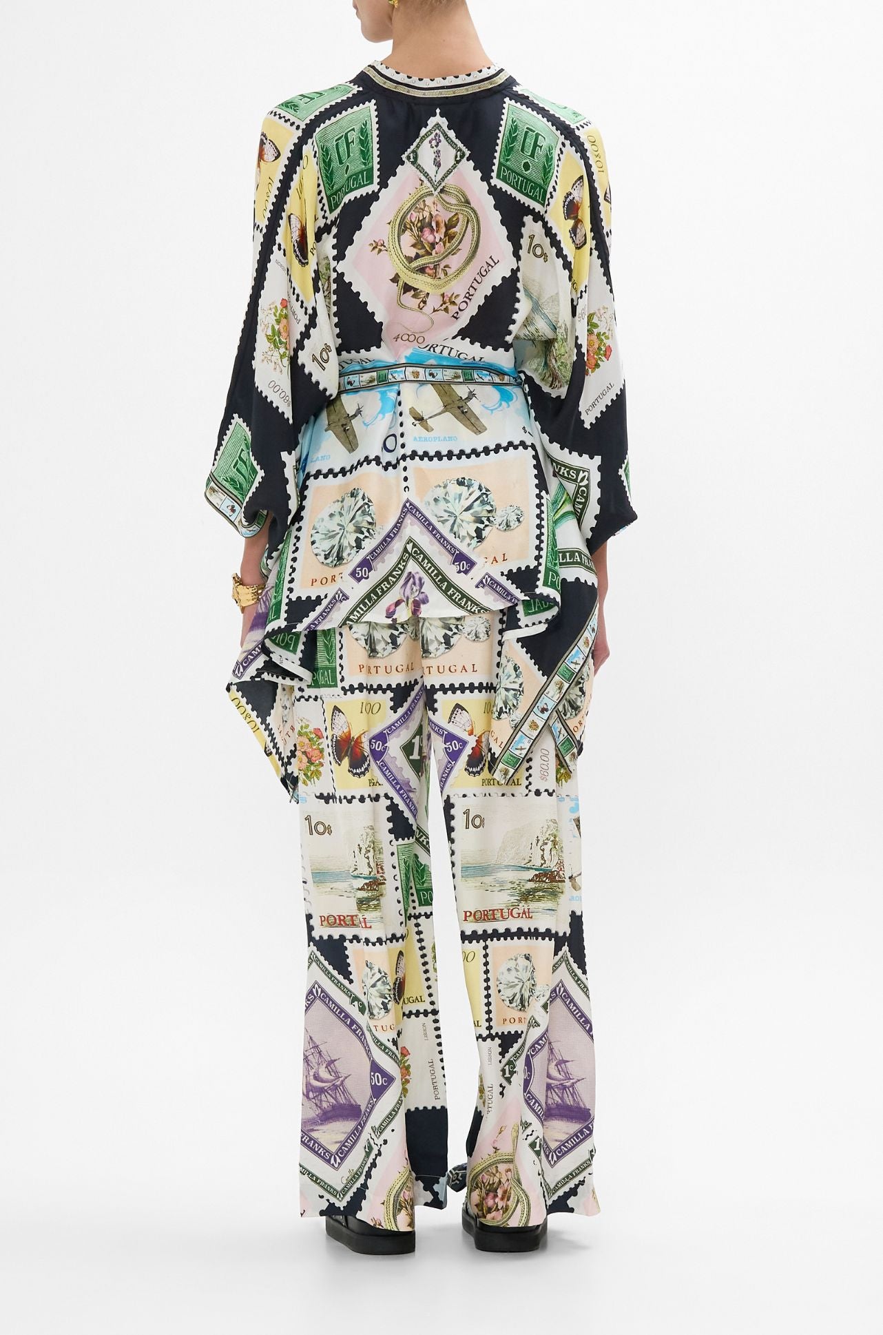 Camilla - My Porto Pen Pal Button Through Scarf Blouse