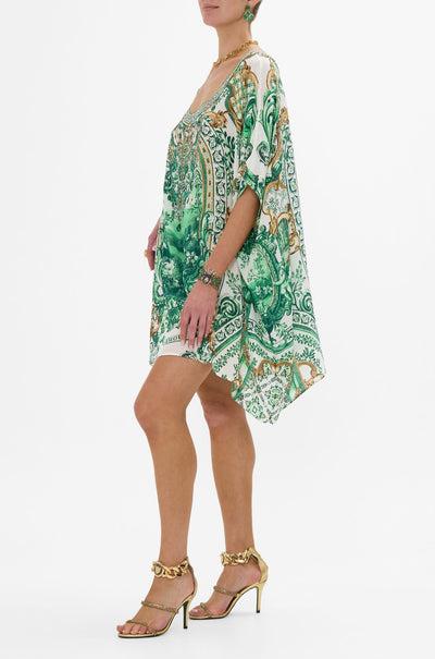 Camilla - Corridor Of Calm Short Round Neck Kaftan