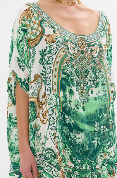 Camilla - Corridor Of Calm Short Round Neck Kaftan