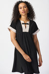 Joseph Ribkoff - Silky Knit Colour-Block A-Line Dress