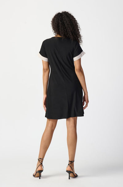 Joseph Ribkoff - Silky Knit Colour-Block A-Line Dress