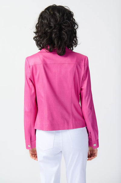 Joseph Ribkoff - Foiled Suede Jacket w/ Metal Trims