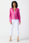 Joseph Ribkoff - Foiled Suede Jacket w/ Metal Trims