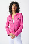 Joseph Ribkoff - Foiled Suede Jacket w/ Metal Trims