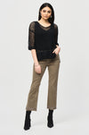 Joseph Ribkoff - Open Stitch Sweater w/ Sequins in Black