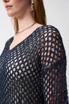 Joseph Ribkoff - Open Stitch Sweater with Sequins in Midnight Blue