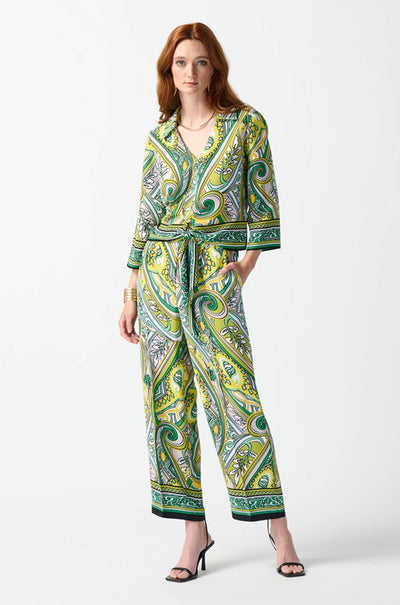 Joseph Ribkoff - Woven Paisley Print Front Tie Top