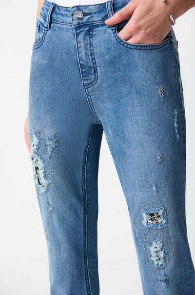 Joseph Ribkoff - Denim Slim Fit Cropped Jeans