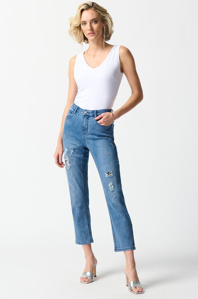 Joseph Ribkoff - Denim Slim Fit Cropped Jeans