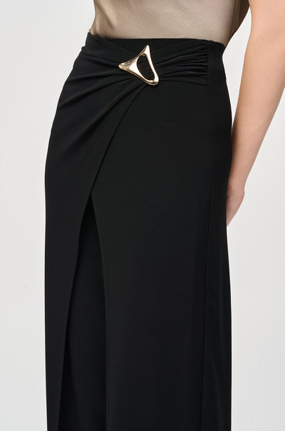 Joseph Ribkoff - Silky Knit Wide-Leg Wrap Pants