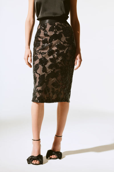 Joseph Ribkoff - Novelty Sequins Pull-On Skirt