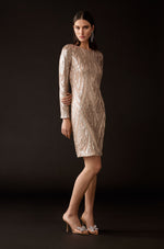 Joseph Ribkoff - Placement Sequins Sheath Dress