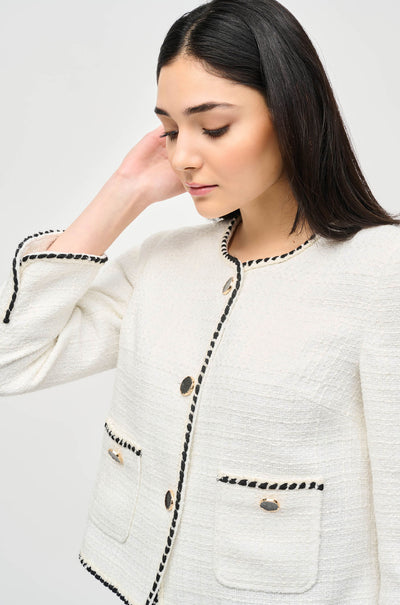 Joseph Ribkoff - Bouclé Jacket with Contrast Trim