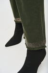 Joseph Ribkoff - Denim Straight Pants with Frayed Hem