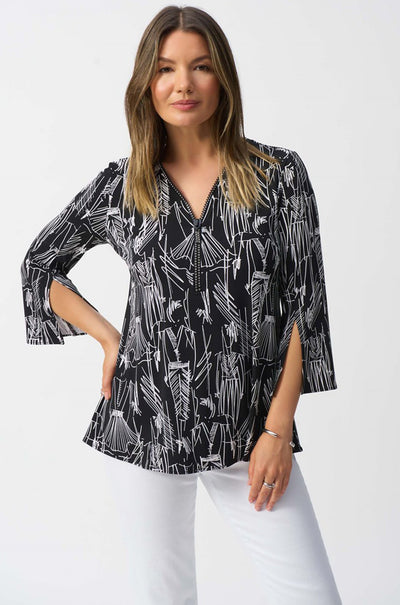 Joseph Ribkoff - Silky Knit Conversational Print Tunic
