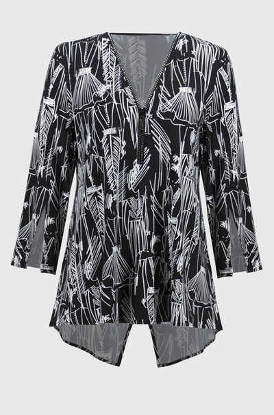 Joseph Ribkoff - Silky Knit Conversational Print Tunic