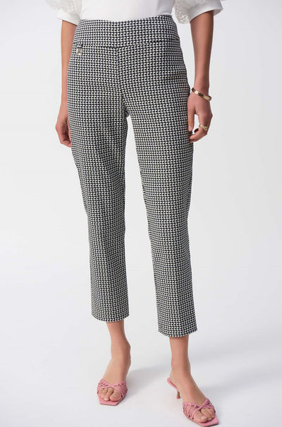 Joseph Ribkoff - Geometric Jacquard Crop Pull-On Pants