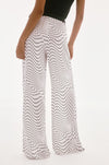 Joseph Ribkoff - Satin Dot Print Belted Wide Leg Pants