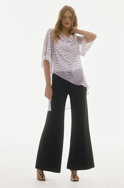 Joseph Ribkoff - Chiffon Dot Print Layered Top