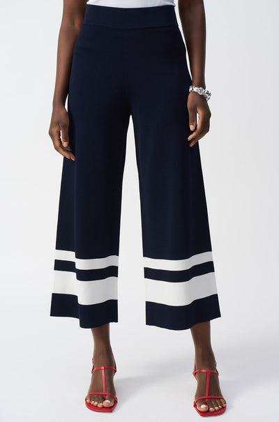Joseph Ribkoff - Placement Stripe Sweater Knit Culotte