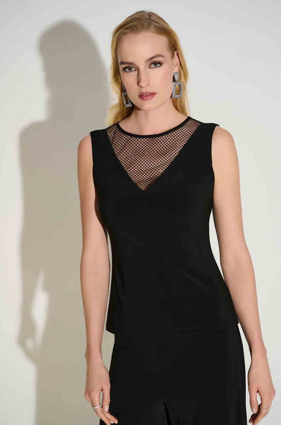 Joseph Ribkoff - Silky Knit Sleeveless Top with Rhinestone Detail