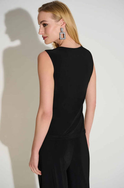 Joseph Ribkoff - Silky Knit Sleeveless Top with Rhinestone Detail