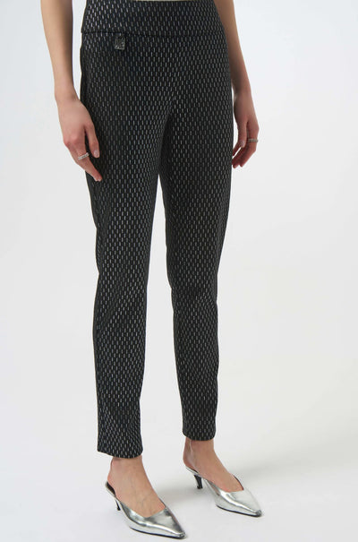 Joseph Ribkoff - Foiled Heavy Knit Slim Fit Pants