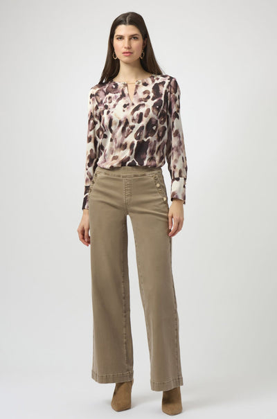 Joseph Ribkoff - Recycled Satin Animal Print Straight Top