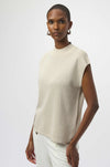 Joseph Ribkoff - Sweater Knit Sleeveless Pullover with Iron On Detail in Birch
