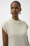 Joseph Ribkoff - Sweater Knit Sleeveless Pullover with Iron On Detail in Birch