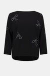 Joseph Ribkoff - Sweater Knit Pullover with Iron on Bow Detail