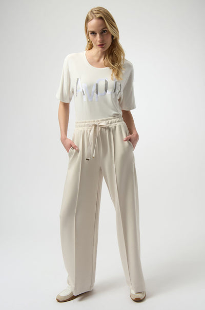 Joseph Ribkoff - Knit T-Shirt with Rhinestone Word