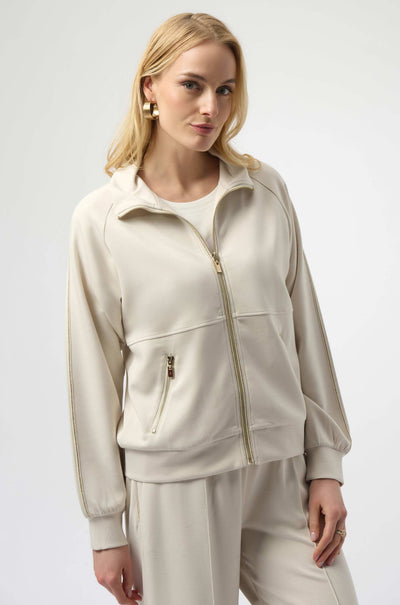Joseph Ribkoff - Scuba Jersey Funnel Neck Jacket