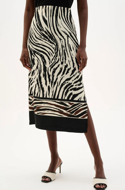 Joseph Ribkoff - Recycled Woven Animal Print Straight Skirt