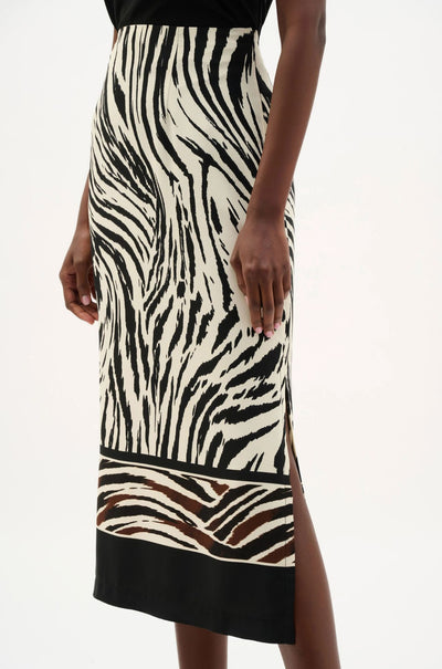 Joseph Ribkoff - Recycled Woven Animal Print Straight Skirt