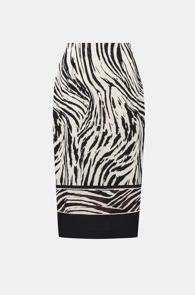 Joseph Ribkoff - Recycled Woven Animal Print Straight Skirt