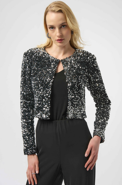 Joseph Ribkoff - Sequined Velvet Cropped Cover Up
