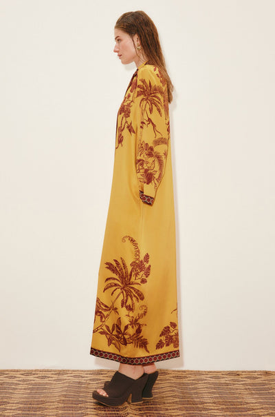 Alèmais - Banana Blossom Silk Shirtdress