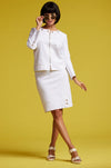 Paula Ryan - Stud Trim Jacket in White