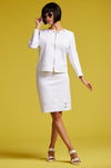 Paula Ryan - Stud Trim Jacket in White