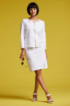 Paula Ryan - Stud Trim Jacket in White