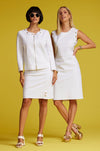 Paula Ryan - Stud Trim Jacket in White