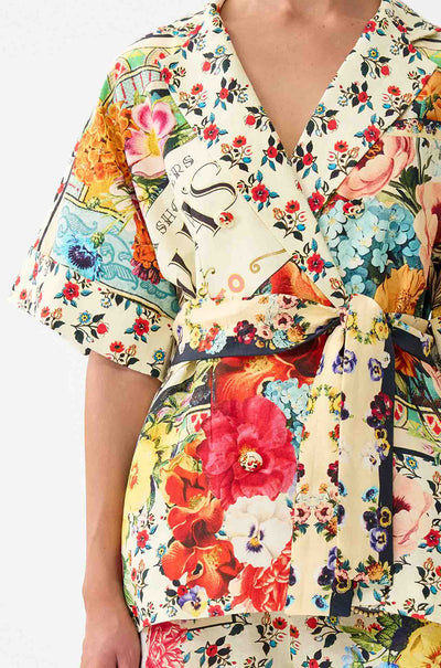 Camilla - Aromatic Amor Double Breasted Short Sleeve Jacket