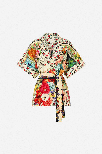 Camilla - Aromatic Amor Double Breasted Short Sleeve Jacket